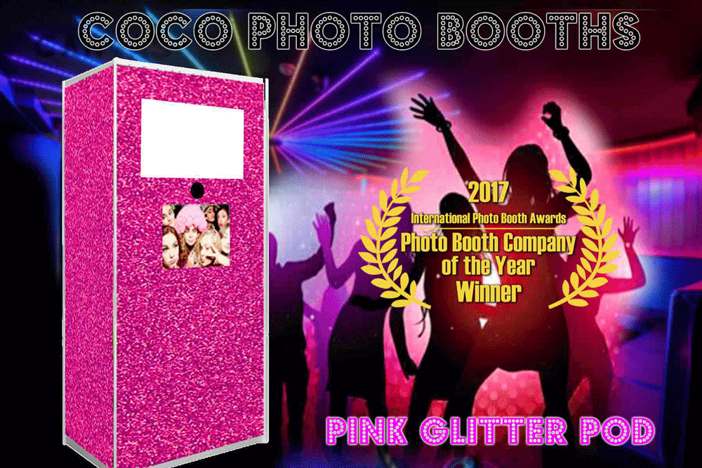 glitter pod photo booth
