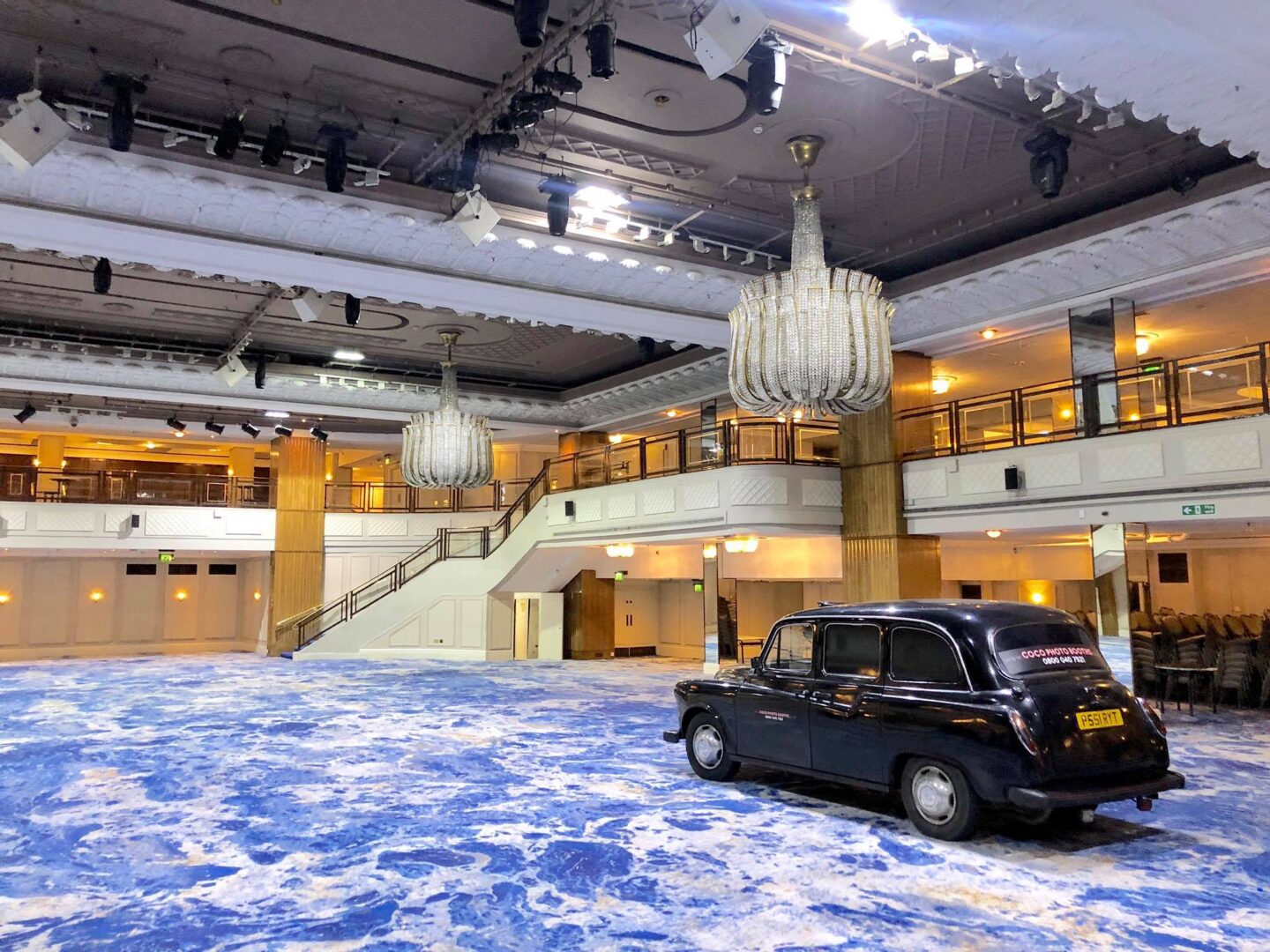 on the carpet black taxi photo booth great room london