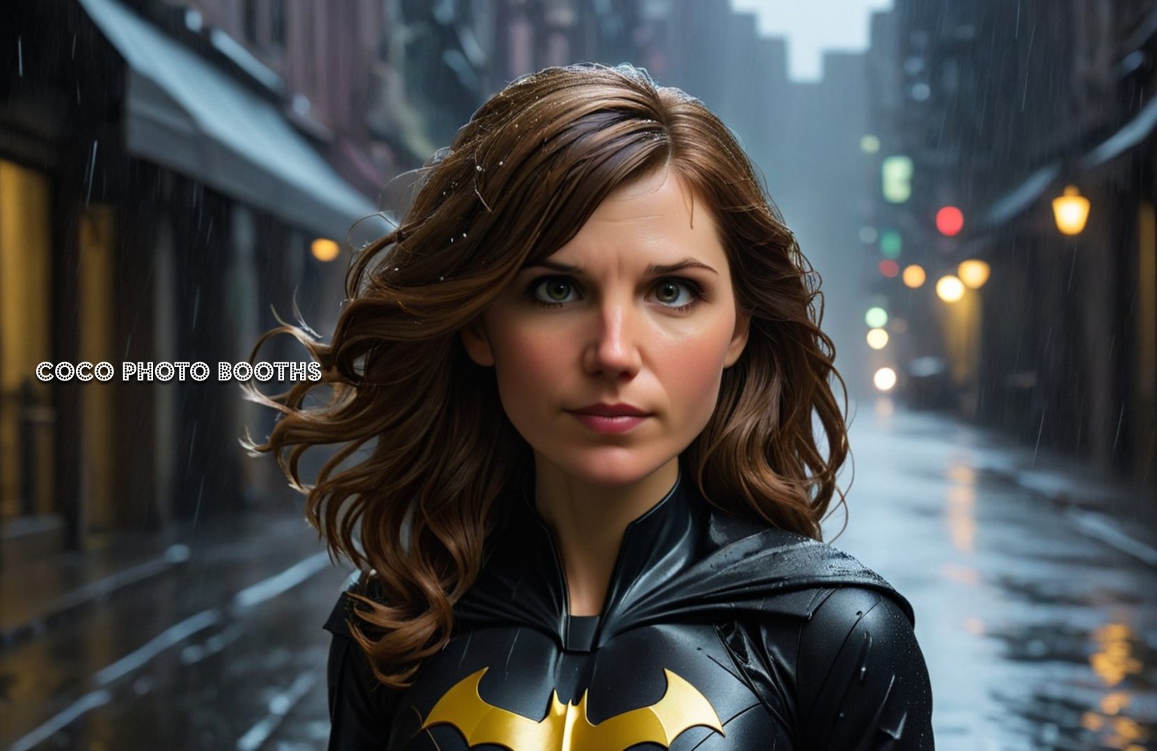 girl made into AI with a coco photo booth