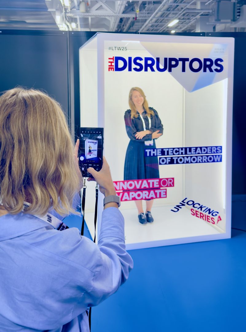 Magazine style photo booth at tech event