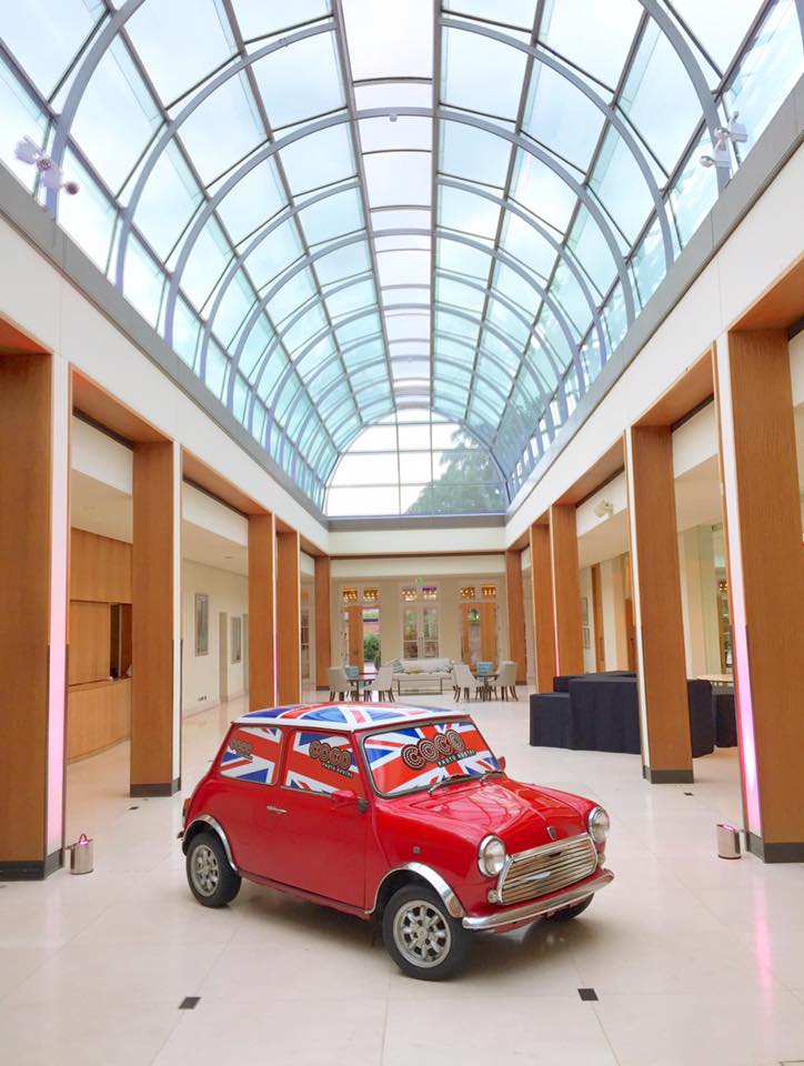 mini car photo booth at the hurlingham club london event