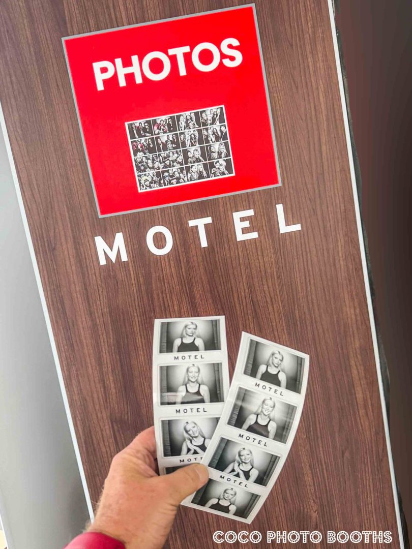 retro wooden photo booth in London