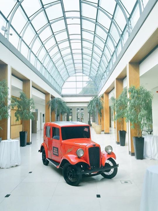 vintage car photo booth in the hurlingham club London