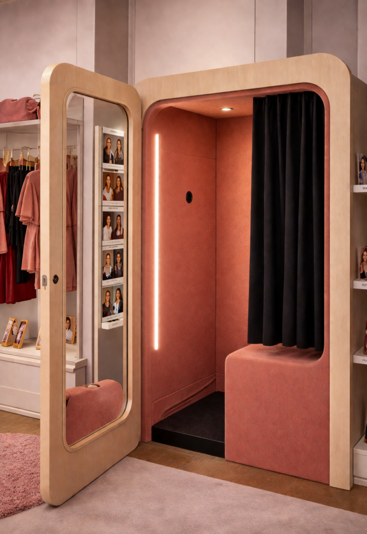 retro enclosed photo booth london